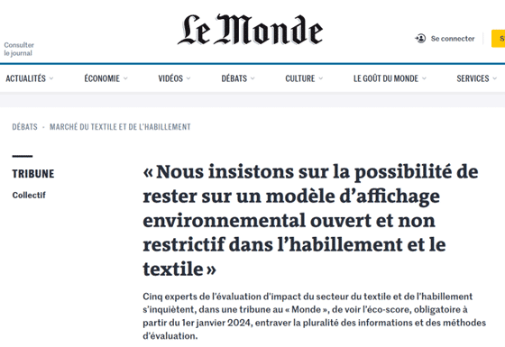 Tribune : Les conditions de réussite de l’affichage environnemental dans la mode Tribune : Les conditions de réussite de l’affichage environnemental dans la mode
